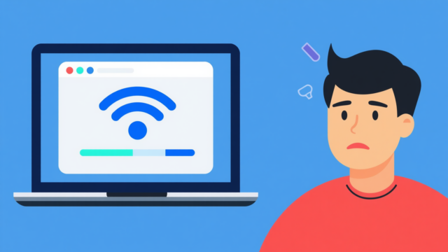 Windows11でWiFi速度が遅いイメージ